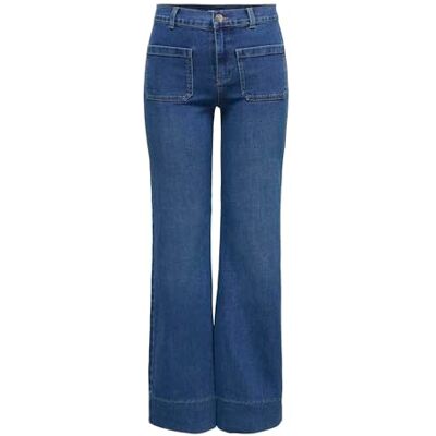 ONLY Onlcypress Hw Pocket Flare DNM PIM, Mellanblå denim, 27W / 32L ONLY Onlcypress Hw Pocket Flare DNM PIM, Mellanblå denim, 27W / 32L