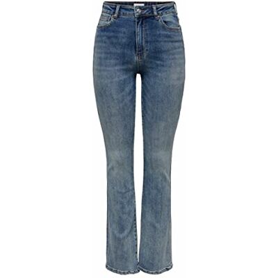 ONLY ONLMILA HW Flared DNM BJ13994 NOOS stretchjeans, medium blå denim, 31/34, Medium Blue Denim, 31W x 34L ONLY ONLMILA HW Flared DNM BJ13994 NOOS stretchjeans, medium blå denim, 31/34, Medium Blue Denim, 31W x 34L
