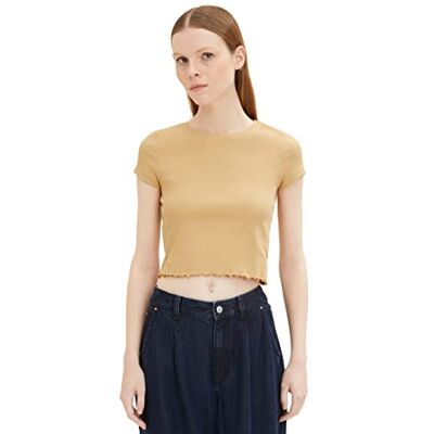 TOM TAILOR Denim dam T-shirt 1035865, 31041 Brown Rice, XXL TOM TAILOR Denim dam T-shirt 1035865, 31041 Brown Rice, XXL