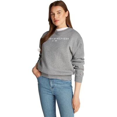 Tommy Hilfiger dam MDRN REG CORP LOGO C-NK SWTSHRT WW0WW39791 pullover tröja, grå, XXL, Grå (mittgrå ljung), XXL Tommy Hilfiger dam MDRN REG CORP LOGO C-NK SWTSHRT WW0WW39791 pullover tröja, grå, XXL, Grå (mittgrå ljung), XXL