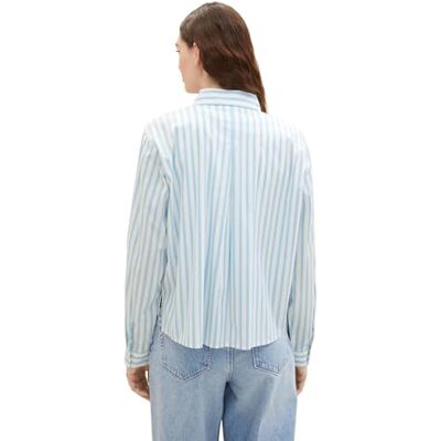 TOM TAILOR Denim Damblus, 33809 – Ljusblå vit randig, XXL TOM TAILOR Denim Damblus, 33809 – Ljusblå vit randig, XXL