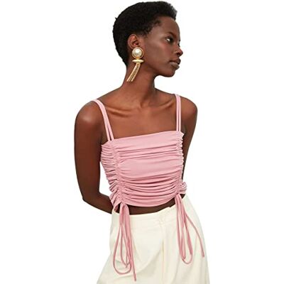 Trendyol Dam sida stickad blus blus, ros, medium Trendyol Dam sida stickad blus blus, ros, medium