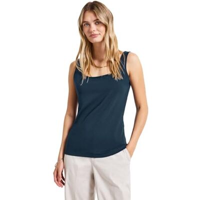 Street One Basic Top med fyrkantig hals, Tide Blue, 36 Street One Basic Top med fyrkantig hals, Tide Blue, 36