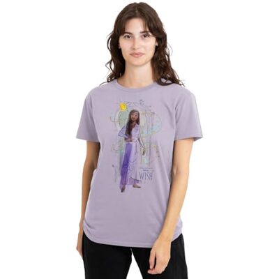 Disney mandarin creative ltd Wish Starburst with Asha Ladies T-shirt, Lavendel, Small, Lavendel, S Disney mandarin creative ltd Wish Starburst with Asha Ladies T-shirt, Lavendel, Small, Lavendel, S