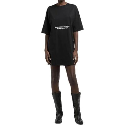 Replay dam oversize skjorta klänning av bomull, 098 svart, M Replay dam oversize skjorta klänning av bomull, 098 svart, M