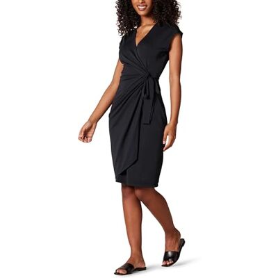 Amazon Essentials klassisk keps ärm wrap klänning (finns i plusstorlek), svart, XX-Large Amazon Essentials klassisk keps ärm wrap klänning (finns i plusstorlek), svart, XX-Large