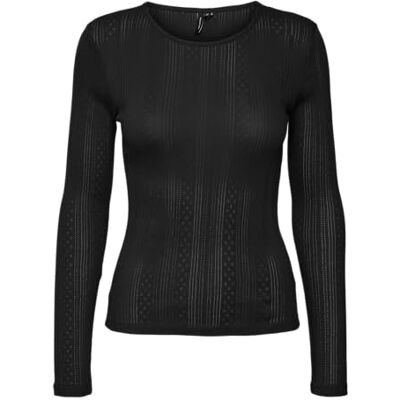 VERO MODA VMLISA LS TOP JRS NOOS, svart, M VERO MODA VMLISA LS TOP JRS NOOS, svart, M