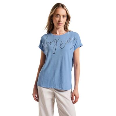 Street One dam-t-shirt med filmer Wording, Serenity Blue, 44 Street One dam-t-shirt med filmer Wording, Serenity Blue, 44