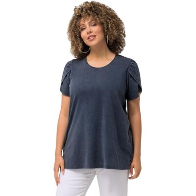 Ulla Popken dam draperad arm, a-line T-shirt, Lavendel, 50-52 Ulla Popken dam draperad arm, a-line T-shirt, Lavendel, 50-52