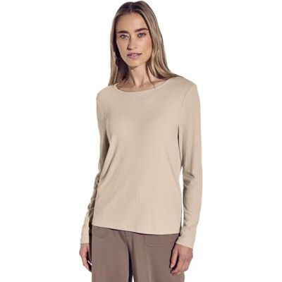 Street One Skjorta med ribbstruktur, Bomull beige, 42 Street One Skjorta med ribbstruktur, Bomull beige, 42