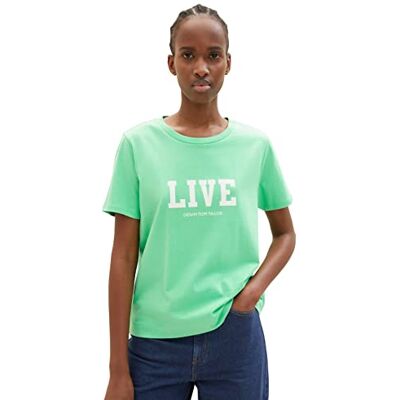 TOM TAILOR Denim dam T-shirt 1037039, 11052 Strong Green, S TOM TAILOR Denim dam T-shirt 1037039, 11052 Strong Green, S