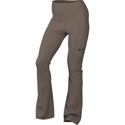 NIKE Sportswear Chill Knit tajta miniribb leggings med utsvängda ben för kvinnor, mintbrun/mink brun, FQ2113-233, XS NIKE Sportswear Chill Knit tajta miniribb leggings med utsvängda ben för kvinnor, mintbrun/mink brun, FQ2113-233, XS