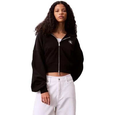 Calvin jeans dam A- FRNCH TRRY BDG LG LV047C216G tröjor, svart (svart), XXS, svart (svart), XXS Calvin jeans dam A- FRNCH TRRY BDG LG LV047C216G tröjor, svart (svart), XXS, svart (svart), XXS