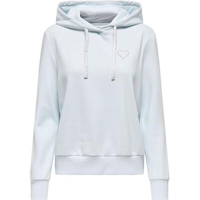 ONLY Onlnoli L/S Heart Hood SWT Noos, balladblå, XS ONLY Onlnoli L/S Heart Hood SWT Noos, balladblå, XS