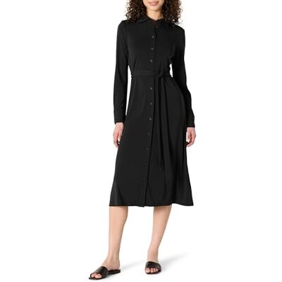 Amazon Essentials dam normal passform matt jersey midi-längd klänning, Svart, XXS Amazon Essentials dam normal passform matt jersey midi-längd klänning, Svart, XXS