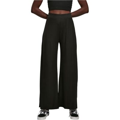 Urban Classics Dam ribbad jersey vida ben byxor, svart, M, svart, M Urban Classics Dam ribbad jersey vida ben byxor, svart, M, svart, M