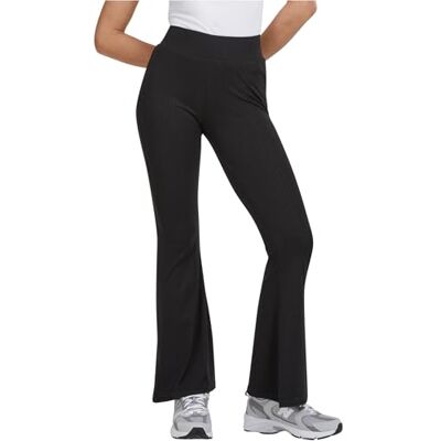 Urban Classics Dam dam hög midja ribbade leggings yogabyxor svart, XL, svart, XL Urban Classics Dam dam hög midja ribbade leggings yogabyxor svart, XL, svart, XL