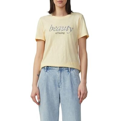s.Oliver Casual T-shirt med skrifttryck och paljetter, Ljus citron, 40 s.Oliver Casual T-shirt med skrifttryck och paljetter, Ljus citron, 40