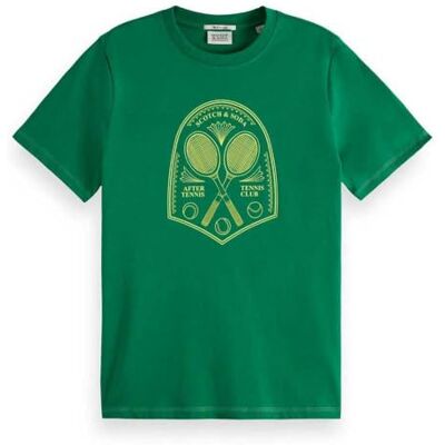 Scotch & Soda dam-t-shirt, bröstkonst, vanlig t-shirt, Ljusgrön, S Scotch & Soda dam-t-shirt, bröstkonst, vanlig t-shirt, Ljusgrön, S