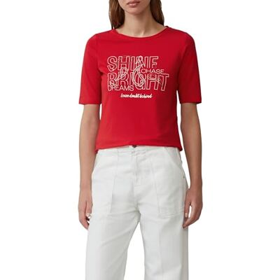 s.Oliver Casual skjorta med fronttryck i slim fit, Rubinröd, 38 s.Oliver Casual skjorta med fronttryck i slim fit, Rubinröd, 38