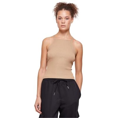 Urban Classics Dam Top Ladies Rib Knit Crossed Back Top unionbeige XL, Unionbeige, XL Urban Classics Dam Top Ladies Rib Knit Crossed Back Top unionbeige XL, Unionbeige, XL