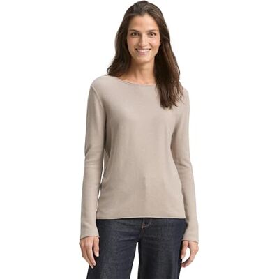 TOM TAILOR damtröja, 38330 – mjuk taupe melerad, XXL TOM TAILOR damtröja, 38330 – mjuk taupe melerad, XXL