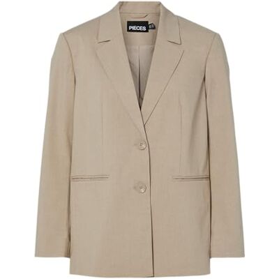 PIECES Pcrosa LS Loose Blazer Noos BC, Greige, L Dam, Greige, L PIECES Pcrosa LS Loose Blazer Noos BC, Greige, L Dam, Greige, L