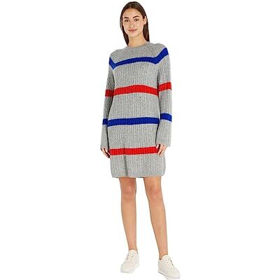 Tommy Hilfiger Dam mjuk ull Ao kabel C-nk klänning tröja, Mjuk ullrand horisontell, S Tommy Hilfiger Dam mjuk ull Ao kabel C-nk klänning tröja, Mjuk ullrand horisontell, S