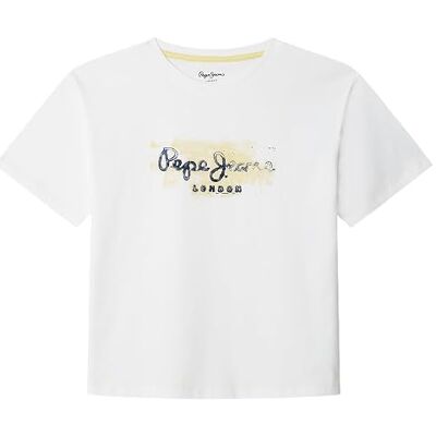 Pepe Jeans pojke CUTBERT t-shirt, vit (Mousse White), 6 Pepe Jeans pojke CUTBERT t-shirt, vit (Mousse White), 6