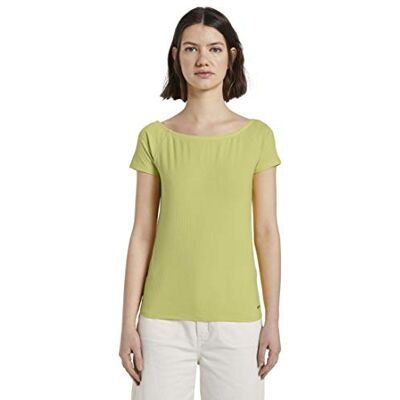 TOM TAILOR Denim Damer axelfri carmen tshirt 1018461, 16946 Daffodil Yellow, L TOM TAILOR Denim Damer axelfri carmen tshirt 1018461, 16946 Daffodil Yellow, L