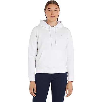 Tommy Jeans dam TJW normal huvtröja, Vitt, 3XL Tommy Jeans dam TJW normal huvtröja, Vitt, 3XL