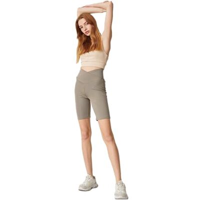 Koton Dam Crossover Waist Biker, leggings, Sten (081), S Koton Dam Crossover Waist Biker, leggings, Sten (081), S