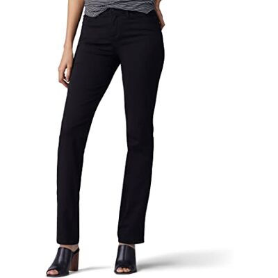 Lee – ultralyxig komfort med flexibel rörelse, jeans med raka ben för kvinnor, Svart, 38 Lee – ultralyxig komfort med flexibel rörelse, jeans med raka ben för kvinnor, Svart, 38