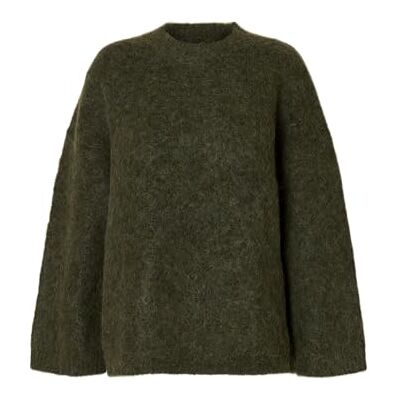 SELECTED FEMME Slfgabriella Ls Knit New O-Neck Noos, Djup, XS SELECTED FEMME Slfgabriella Ls Knit New O-Neck Noos, Djup, XS