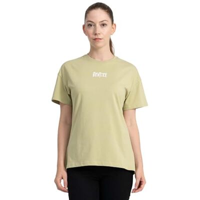 BENLEE dam T-shirt oversize LULA, Oliv/vit, S BENLEE dam T-shirt oversize LULA, Oliv/vit, S