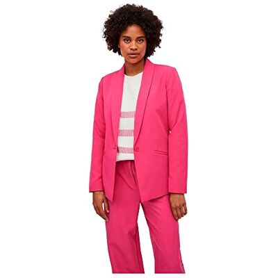 Vila Female Blazer en rad, Rosa vinröd, 38 Vila Female Blazer en rad, Rosa vinröd, 38