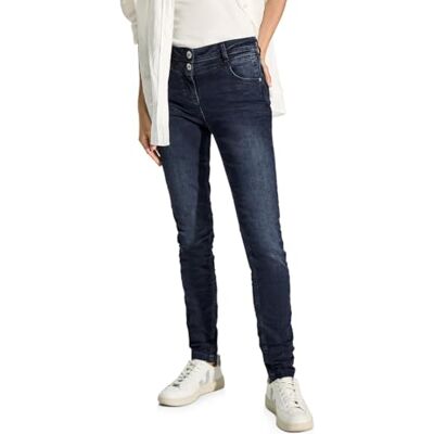 Cecil damjeans i slim fit, Blå svart använd tvätt, 26W / 30L Cecil damjeans i slim fit, Blå svart använd tvätt, 26W / 30L