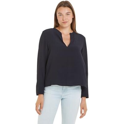 Tommy Hilfiger damblus viskos crêpe V-ringad, Blå (Desert Sky), 34 Tommy Hilfiger damblus viskos crêpe V-ringad, Blå (Desert Sky), 34