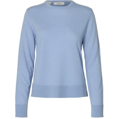 SELECTED WOMEN SELECTED Kvinnor Slfthea Ls Knit Merino O-Neck Noos, Kashmirblå, S SELECTED WOMEN SELECTED Kvinnor Slfthea Ls Knit Merino O-Neck Noos, Kashmirblå, S