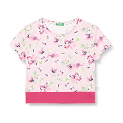 United Kortärmad t-shirt för flickor, Rosa Fantasia a Fiori 69c, S United Kortärmad t-shirt för flickor, Rosa Fantasia a Fiori 69c, S