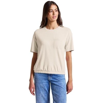 Street One dam-t-shirt med bröstficka, Silkstone vit, 46 Street One dam-t-shirt med bröstficka, Silkstone vit, 46