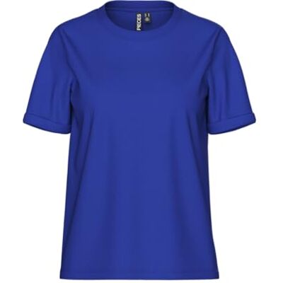 PIECES Pcria Ss Fold Up Solid Tee JRS Noos Bc, Bluing, L PIECES Pcria Ss Fold Up Solid Tee JRS Noos Bc, Bluing, L
