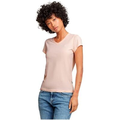G-STAR RAW G-STAR Dam Eyben Slim V-Neck Top 2.0, Rosa (Linen D24533-4107-g998), M G-STAR RAW G-STAR Dam Eyben Slim V-Neck Top 2.0, Rosa (Linen D24533-4107-g998), M