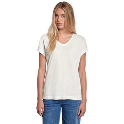 Street One Studio dam jersey v-ringad T-shirt, Vit, 36 Street One Studio dam jersey v-ringad T-shirt, Vit, 36