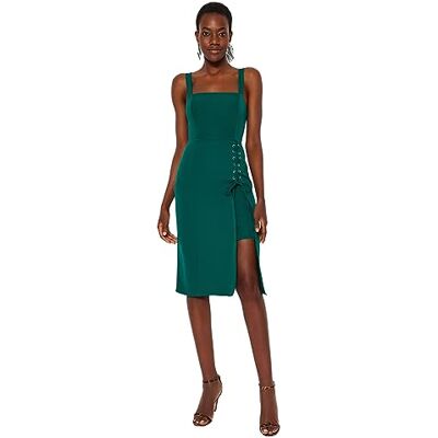 Trendyol Dam Midi Bodycon Slim Fit vävd klänning, gRÖN, 68 SE Trendyol Dam Midi Bodycon Slim Fit vävd klänning, gRÖN, 68 SE