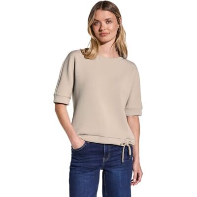 Street One dam sidenlook T-shirt, Bomull beige, 38 Street One dam sidenlook T-shirt, Bomull beige, 38