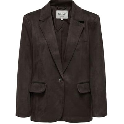 ONLY Onlina Life L/S Faux Suede Blazer TLR, Choklad tårta, 38 ONLY Onlina Life L/S Faux Suede Blazer TLR, Choklad tårta, 38