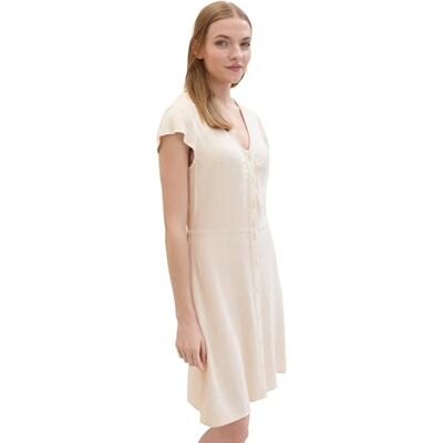 TOM TAILOR Denim damklänning, 24421 – gräddbeige melange, XXL TOM TAILOR Denim damklänning, 24421 – gräddbeige melange, XXL
