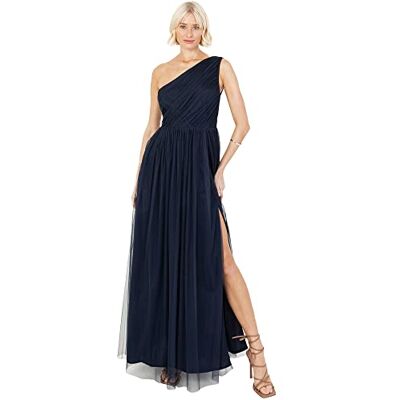 Anaya with Love Dam dam maxi en kall axel slits delad ärmlös bal bröllop gäst brudtärna klänning, marinblå, 12 UK, marinblå, 38 SE Anaya with Love Dam dam maxi en kall axel slits delad ärmlös bal bröllop gäst brudtärna klänning, marinblå, 12 UK, marinblå, 38 SE