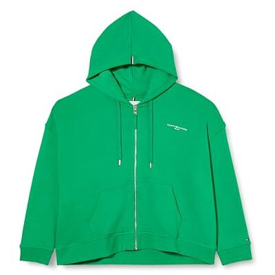 Tommy Hilfiger kvinnors CRV 1985 REG MINI CORP ZP HOODIE Olympic Green 52, Olympisk grön, 52 Tommy Hilfiger kvinnors CRV 1985 REG MINI CORP ZP HOODIE Olympic Green 52, Olympisk grön, 52